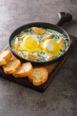 Sardou yumurtaları haşlanmış yumurta, enginar altları, kremalı ıspanak ve Hollandaise sosuyla yapılan Louisiana Creole mutfağı tabağıdır. Dikey