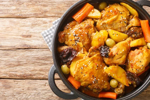 Gallo Chicha Ragoût Poulet Pruneaux Légumes Épices Cuits Pour Avoir — Photo