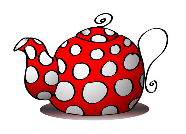 Red teapot