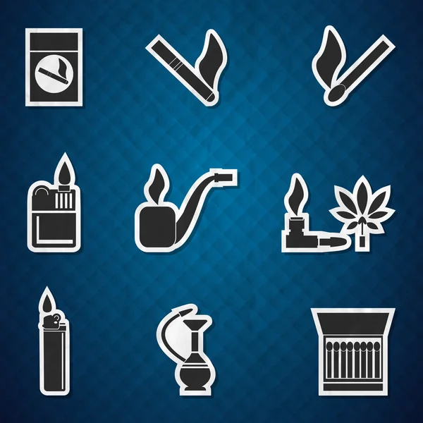 Set of icons of fire — Stock Vector