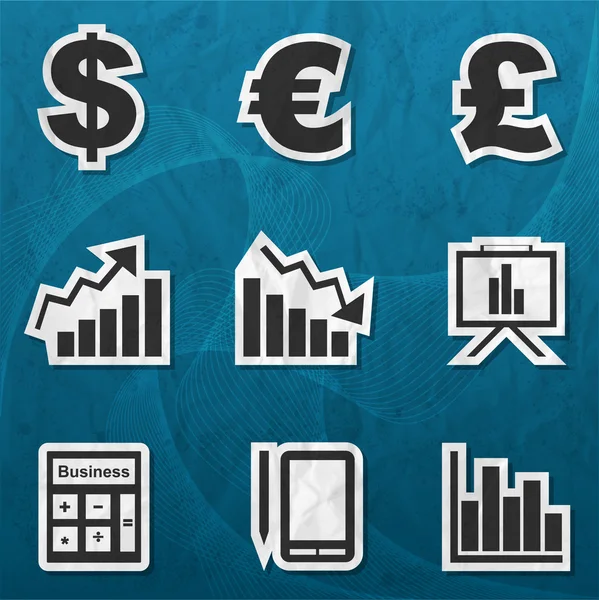 Conjunto de ícones financeiros —  Vetores de Stock