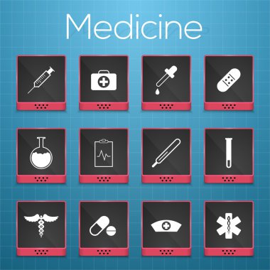 tıbbi web siluetleri koleksiyonu