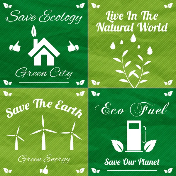 Eco signs web collection — Stock Vector