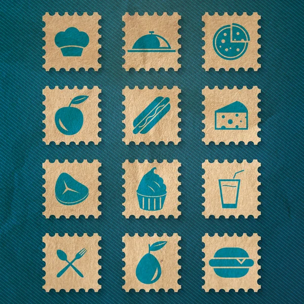 Set de iconos alimentarios — Archivo Imágenes Vectoriales