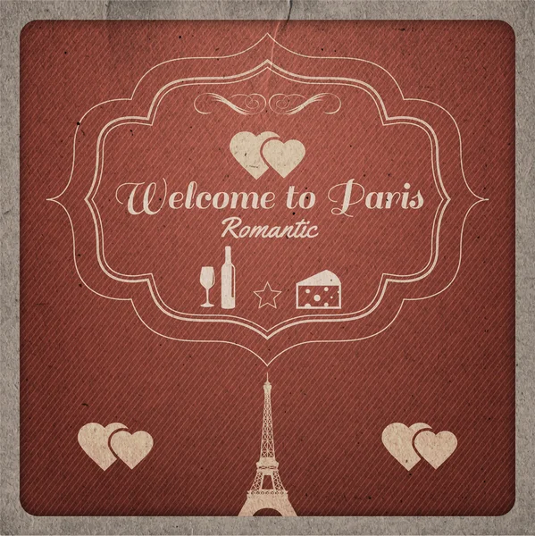 Welcome to Paris — Stock Vector