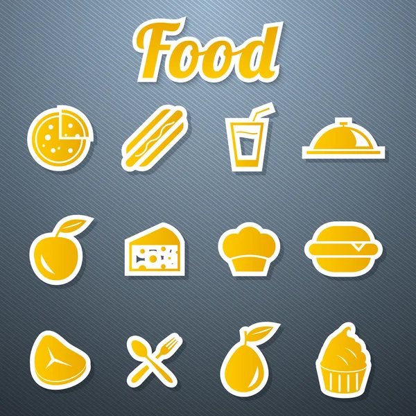 Set de iconos alimentarios — Archivo Imágenes Vectoriales