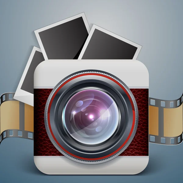 Vintage foto fotocamera icona Illustrazioni Stock Royalty Free