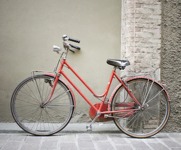 Red bicycle parking — Stock Photo, Image