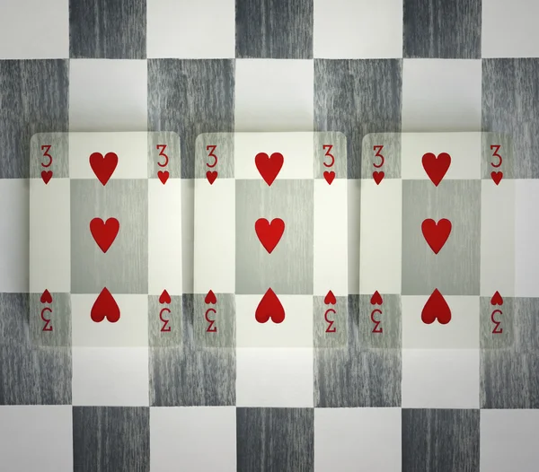 Three hearts fortune — Stock Photo, Image