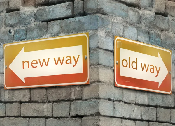 New and old way — Stock Photo, Image