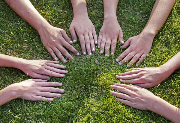 All hands together — Stock Photo, Image