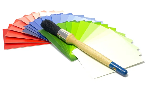 Blue color samples of painting — Stock Photo, Image