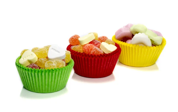 Candy cupcakes — Stock Photo, Image