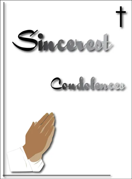 Tarjeta de condolencia — Vector de stock