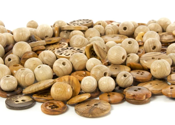 Wooden tailor buttons — Stock Photo, Image