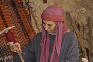 nazareth İsrail woll ile kadın