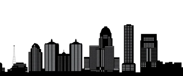 Skyline de Louisville — Archivo Imágenes Vectoriales