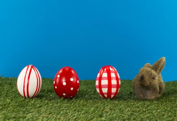 Easter eggs and bunny — Stock Photo, Image