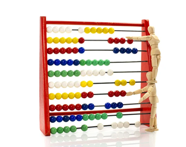 Tamwork på abacus — Stockfoto