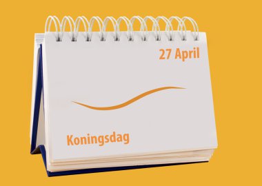 27 Nisan günü papaz olan Hollandalı takvimi
