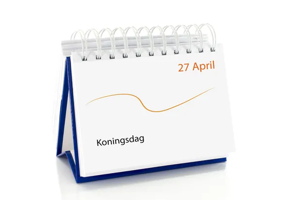 Holandês calandar com reis dia 27 de abril — Fotografia de Stock