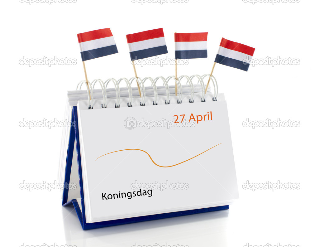 dutch calendar with 27 april kings day