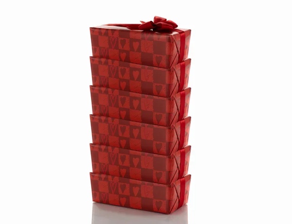 Stok kırmızı hediye — Stok fotoğraf
