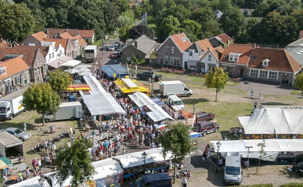 Mercado semanal en Renesse en Holanda — Foto de Stock