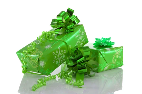 Green present box — Stock Photo, Image