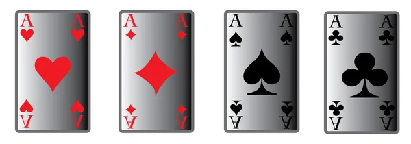 Quatre as de poker — Image vectorielle