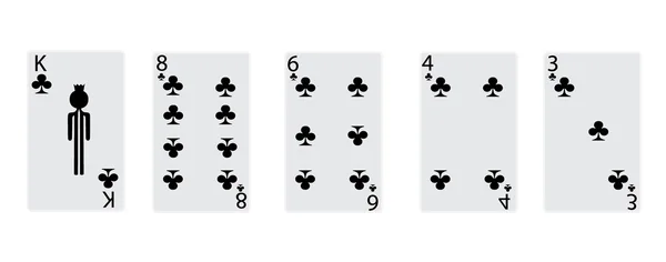 Флеш в покер — стоковый вектор