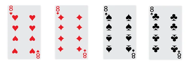 Quatre huit cartes — Image vectorielle