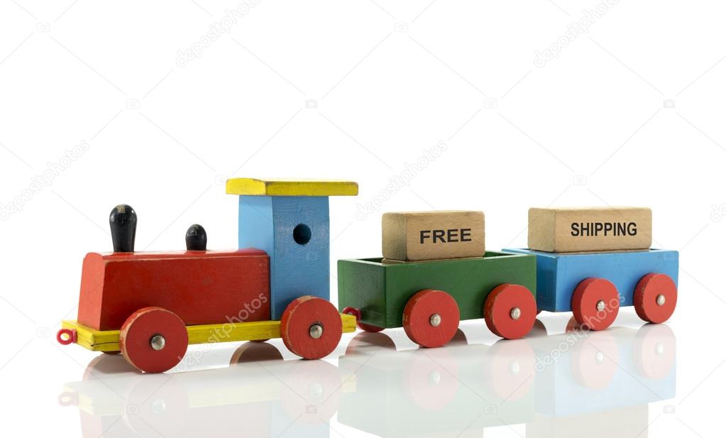 locomotive train with free shipping blocks