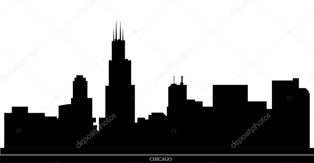 Chicago skyline with text plate