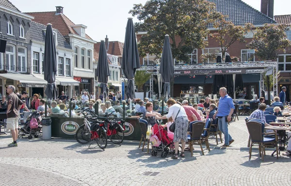 On terrace in Harderwijk — Stock Photo, Image