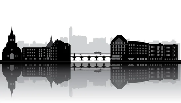 Basel Skyline — Stockvektor