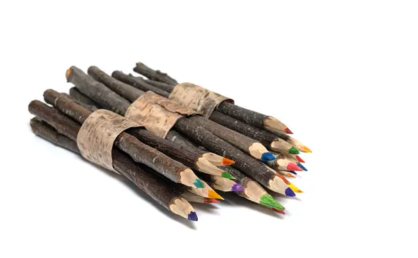 Banda kolorowych ołówków — Zdjęcie stockowe