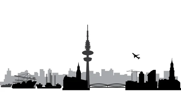 Hamburg skyline — Stock Photo, Image