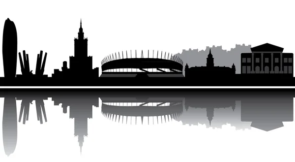 Panoramę Warschau — Zdjęcie stockowe