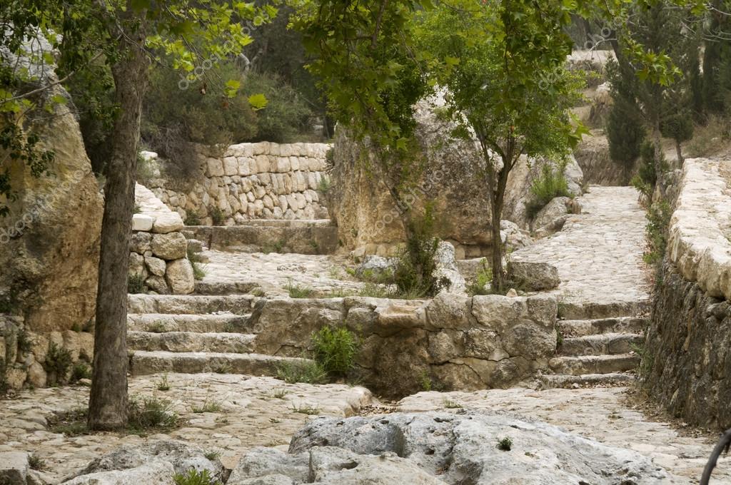 The place emmaus in ISrael where Jesus Christ walked — Stock Photo