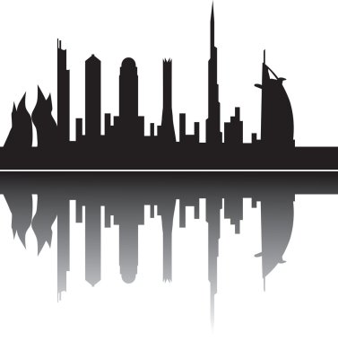 Dubai şehir silüetinin