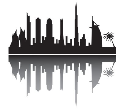 Dubai şehir silüetinin