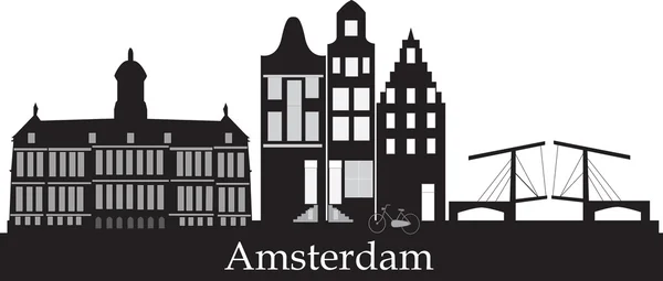 Skyline von Amsterdam — Stockfoto