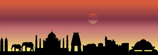 Indien skyline — Stockfoto