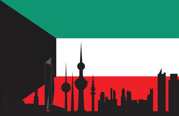 Skyline von Kuwait — Stockfoto