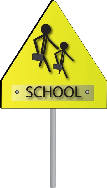 Signo para niños en edad escolar — Foto de Stock