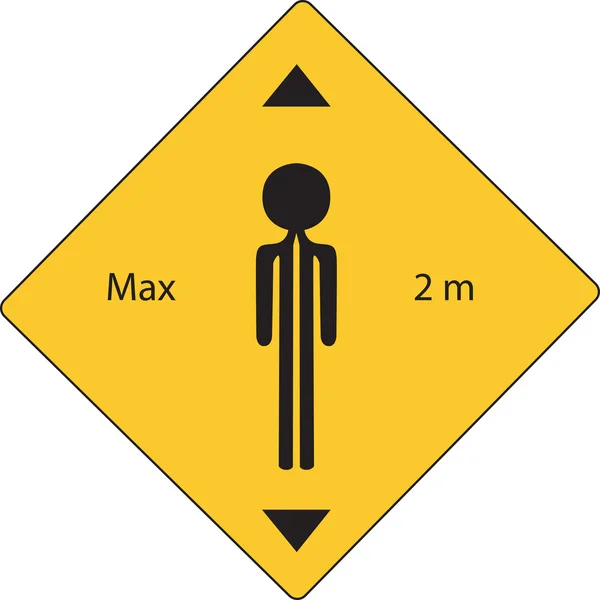 Znak drogi z max dwa metry — Zdjęcie stockowe