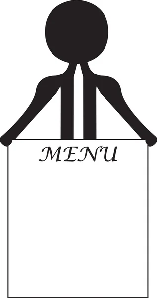 Man with the menu — Stock Photo, Image