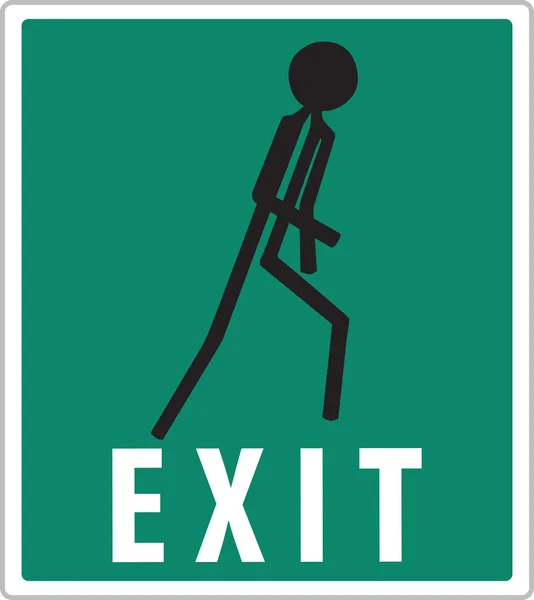 Zöld Exit jel — Stock Vector