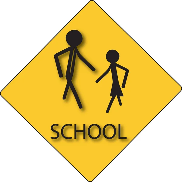 Az iskolás gyermekek jele — Stock Fotó